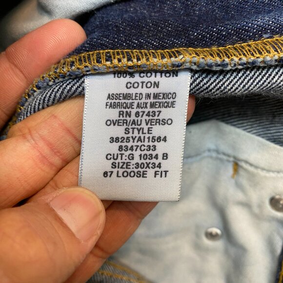 Vintage Polo Jeans Co Men's 30 Blue Denim Pants Loose Fit 90s Y2K - Picture 4 of 10